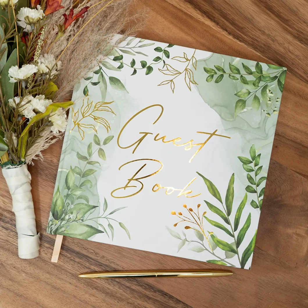 Customized Luxury Hardcover Wedding Guest Book